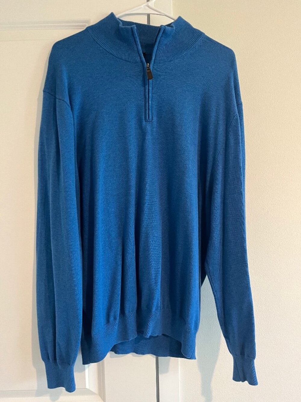 Men's Jos. A. Bank Signature Collection Blue Quarter Zip Size XL